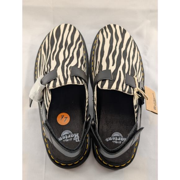 NWT Dr. Martens Jorge II Leather Slingback Mules in Black Analine sz M11/W12